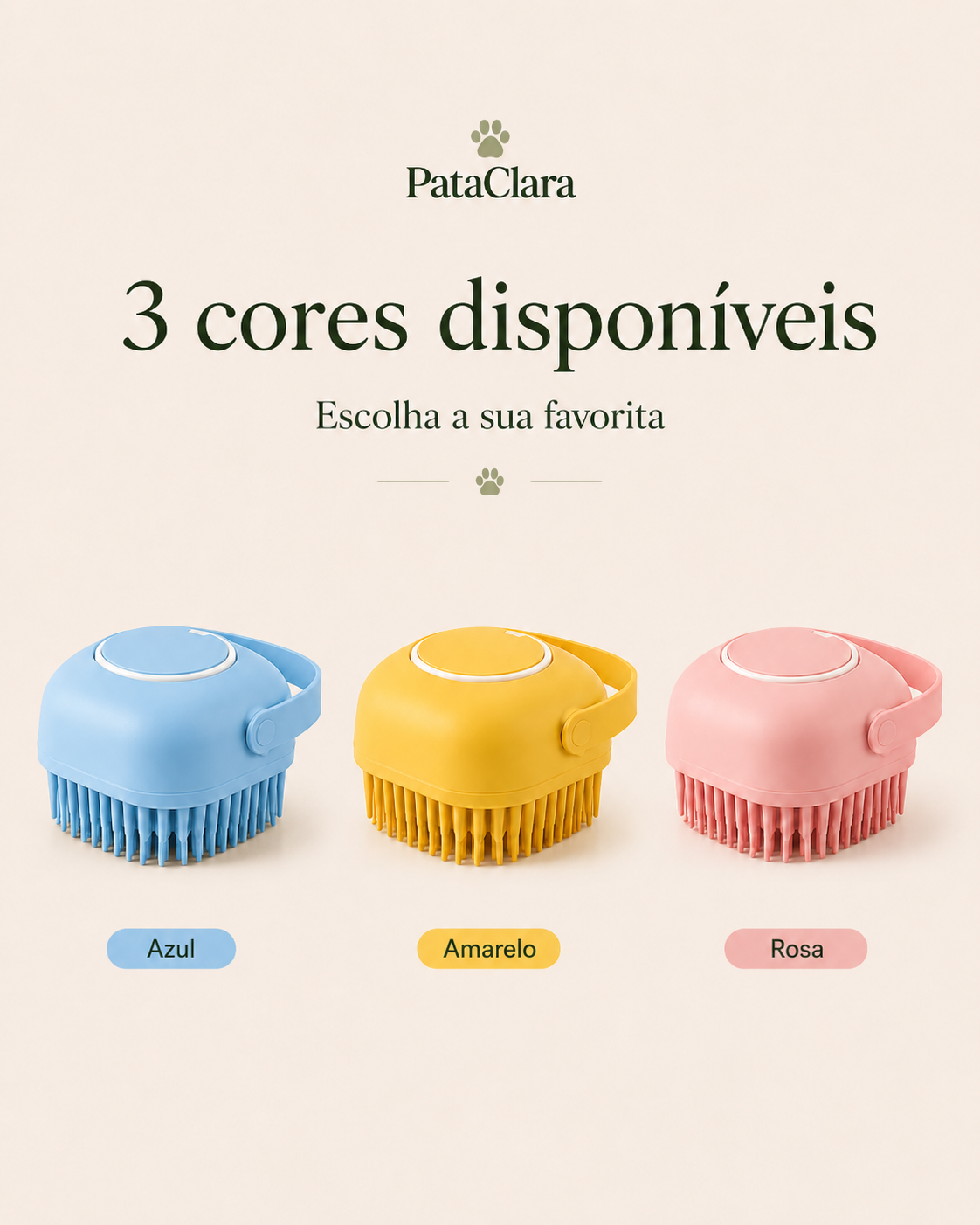 ClaraSpa - Escova de Banho e Massagem com Reservatório de Champô